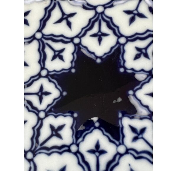 Set of 4 PIER 1 Chinoiserie COASTERS / Decorative Tiles Porcelain Bohemian - Picture 5 of 7